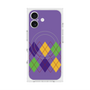プレミアムスクエアケース with MagSafe［ Nordic Argyle - Purple ］