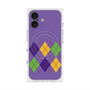 プレミアムスクエアケース with MagSafe［ Nordic Argyle - Purple ］