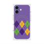 プレミアムスクエアケース with MagSafe［ Nordic Argyle - Purple ］