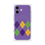 プレミアムスクエアケース with MagSafe［ Nordic Argyle - Purple ］