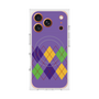 プレミアムスクエアケース with MagSafe［ Nordic Argyle - Purple ］