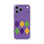 プレミアムスクエアケース with MagSafe［ Nordic Argyle - Purple ］