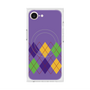 プレミアムスクエアケース with MagSafe［ Nordic Argyle - Purple ］
