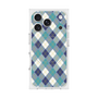 プレミアムスクエアケース with MagSafe［ Argyle - Blue ］