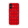 プレミアムスクエアケース with MagSafe［ Argyle - Red ］