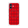 プレミアムスクエアケース with MagSafe［ Argyle - Red ］