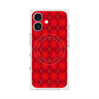 プレミアムスクエアケース with MagSafe［ Argyle - Red ］