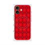 プレミアムスクエアケース with MagSafe［ Argyle - Red ］