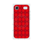 プレミアムスクエアケース with MagSafe［ Argyle - Red ］