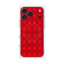 プレミアムスクエアケース with MagSafe［ Argyle - Red ］