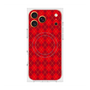 プレミアムスクエアケース with MagSafe［ Argyle - Red ］