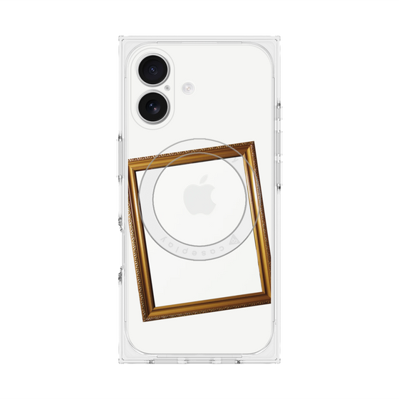 プレミアムスクエアケース with MagSafe［ Photo Frame - White ］