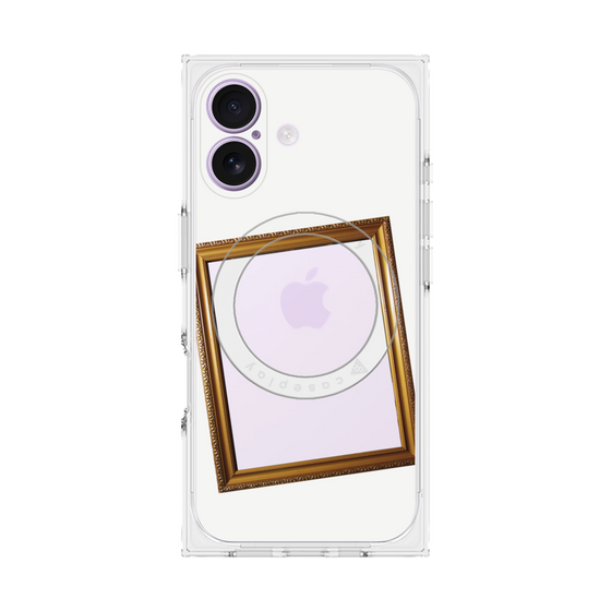 プレミアムスクエアケース with MagSafe［ Photo Frame - White ］
