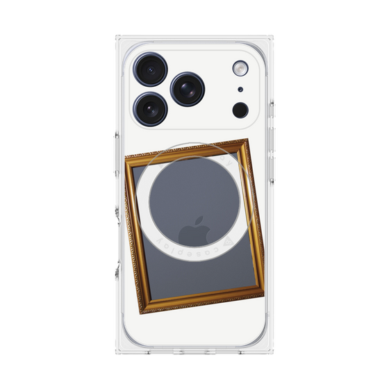 プレミアムスクエアケース with MagSafe［ Photo Frame - White ］