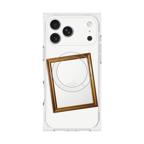 プレミアムスクエアケース with MagSafe［ Photo Frame - White ］