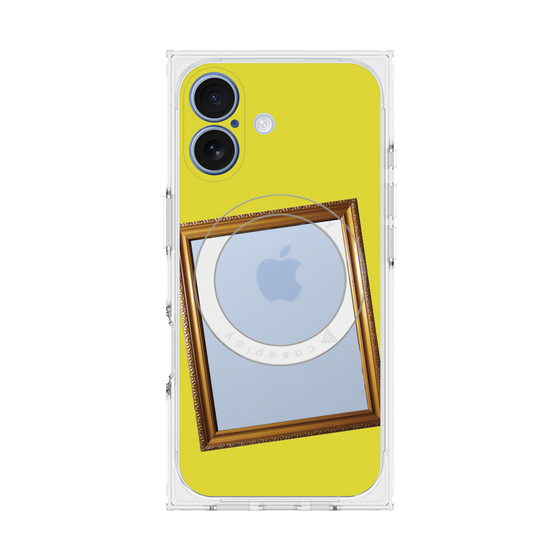 プレミアムスクエアケース with MagSafe［ Photo Frame - Yellow ］
