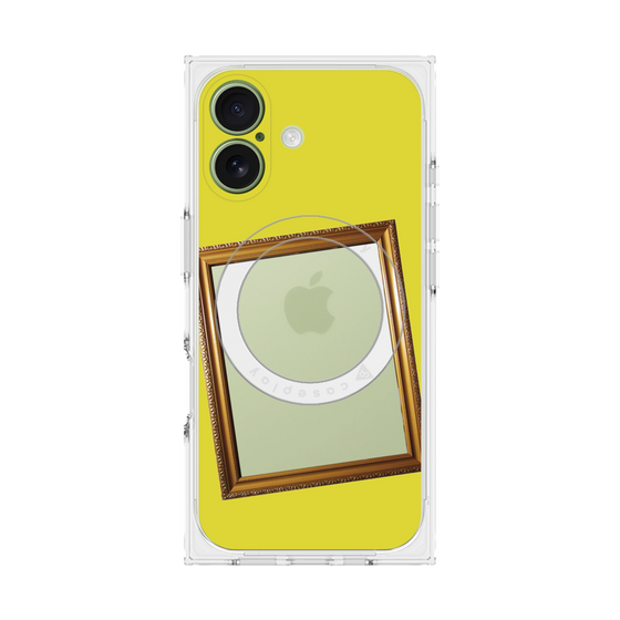 プレミアムスクエアケース with MagSafe［ Photo Frame - Yellow ］
