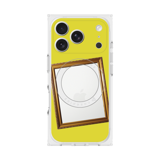 プレミアムスクエアケース with MagSafe［ Photo Frame - Yellow ］