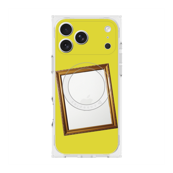プレミアムスクエアケース with MagSafe［ Photo Frame - Yellow ］