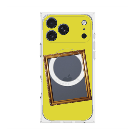 プレミアムスクエアケース with MagSafe［ Photo Frame - Yellow ］