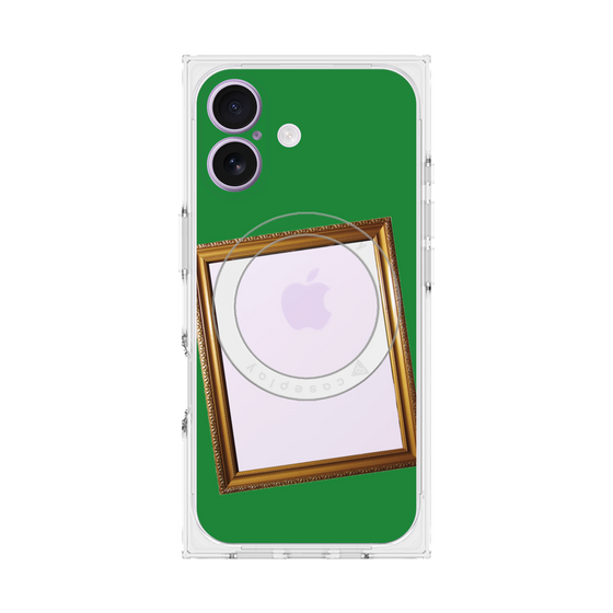 プレミアムスクエアケース with MagSafe［ Photo Frame - Green ］
