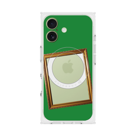 プレミアムスクエアケース with MagSafe［ Photo Frame - Green ］