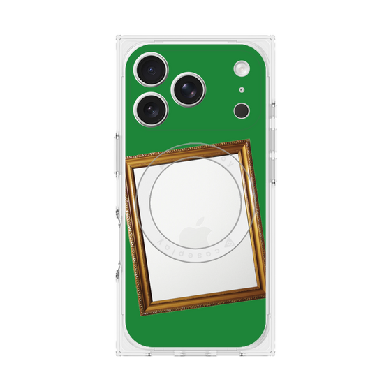 プレミアムスクエアケース with MagSafe［ Photo Frame - Green ］