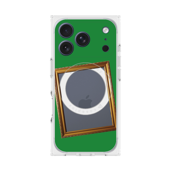 プレミアムスクエアケース with MagSafe［ Photo Frame - Green ］