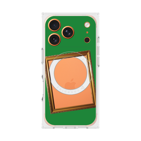 プレミアムスクエアケース with MagSafe［ Photo Frame - Green ］