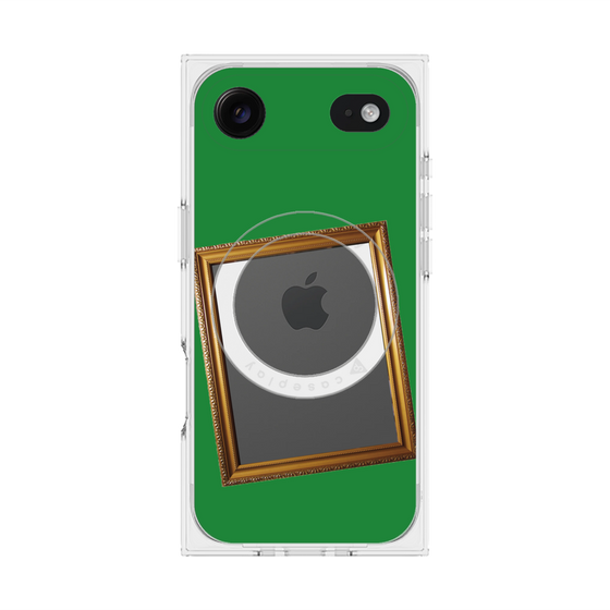 プレミアムスクエアケース with MagSafe［ Photo Frame - Green ］