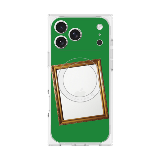 プレミアムスクエアケース with MagSafe［ Photo Frame - Green ］
