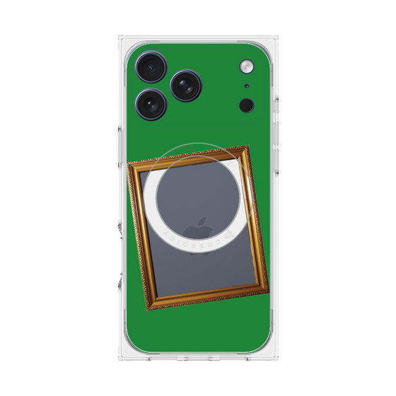 プレミアムスクエアケース with MagSafe［ Photo Frame - Green ］