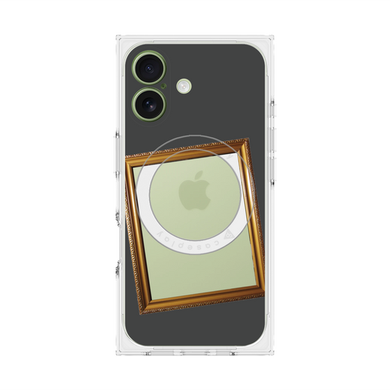 プレミアムスクエアケース with MagSafe［ Photo Frame - Gray ］
