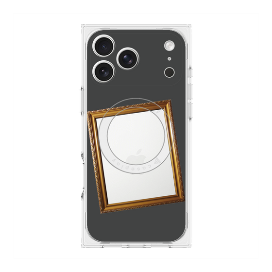 プレミアムスクエアケース with MagSafe［ Photo Frame - Gray ］