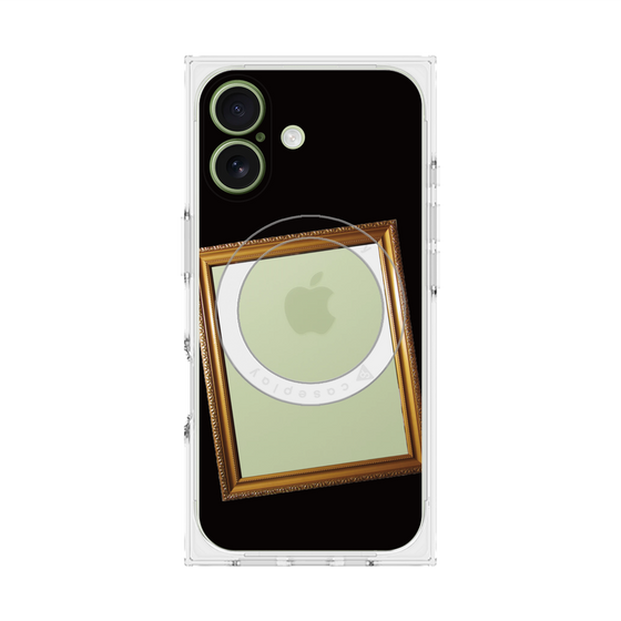 プレミアムスクエアケース with MagSafe［ Photo Frame - Black ］