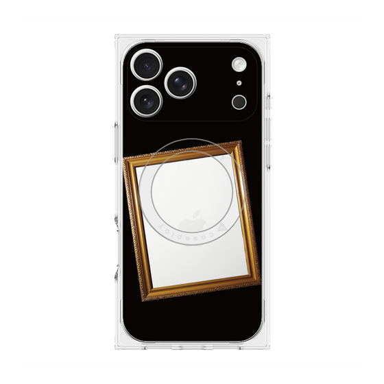 プレミアムスクエアケース with MagSafe［ Photo Frame - Black ］