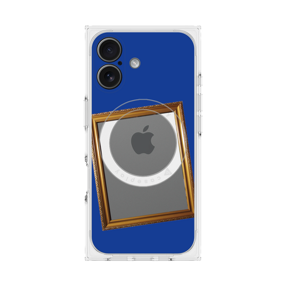 プレミアムスクエアケース with MagSafe［ Photo Frame - Blue ］