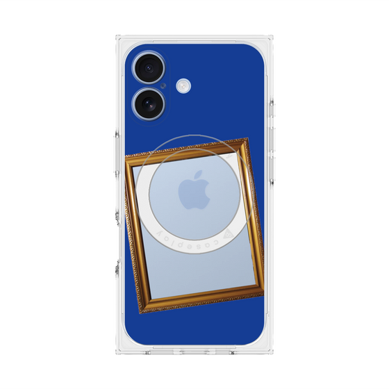プレミアムスクエアケース with MagSafe［ Photo Frame - Blue ］