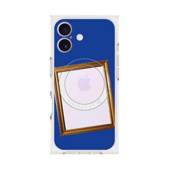 プレミアムスクエアケース with MagSafe［ Photo Frame - Blue ］