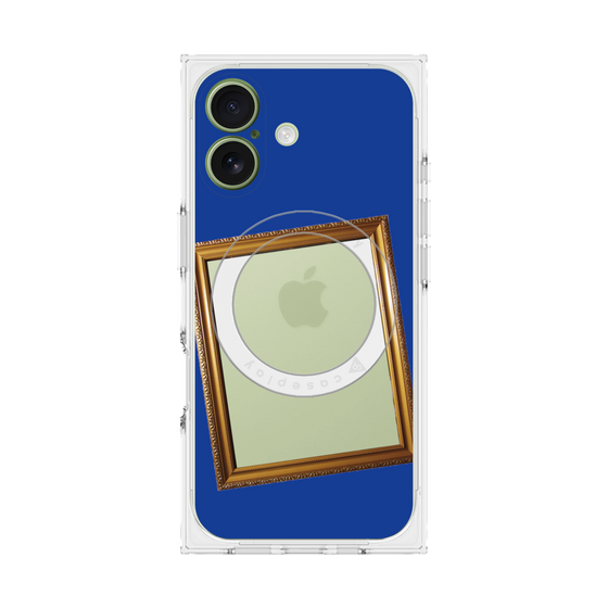 プレミアムスクエアケース with MagSafe［ Photo Frame - Blue ］