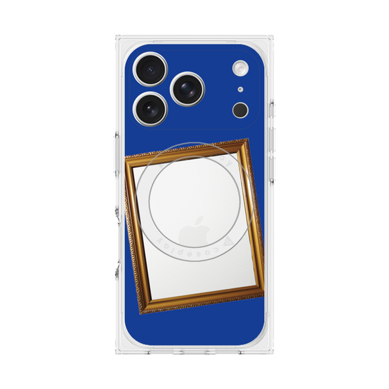 プレミアムスクエアケース with MagSafe［ Photo Frame - Blue ］