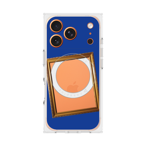プレミアムスクエアケース with MagSafe［ Photo Frame - Blue ］