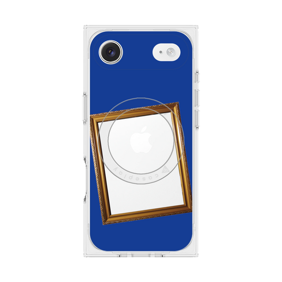 プレミアムスクエアケース with MagSafe［ Photo Frame - Blue ］