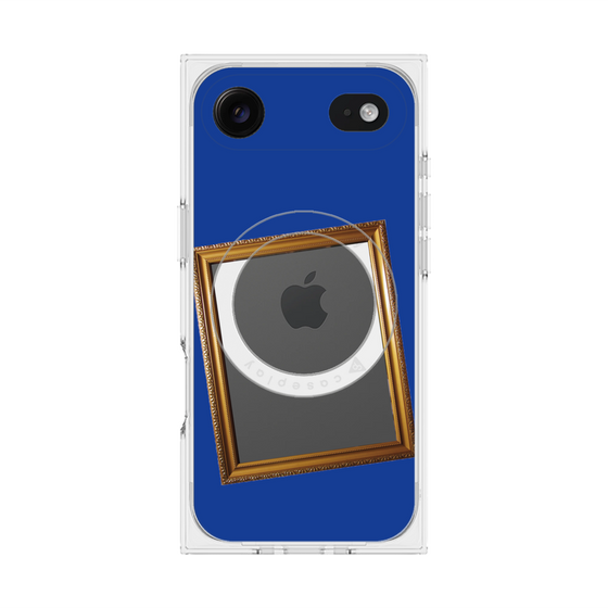 プレミアムスクエアケース with MagSafe［ Photo Frame - Blue ］