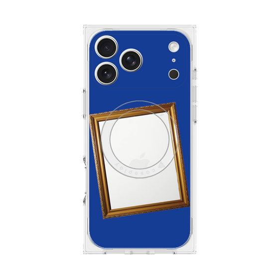 プレミアムスクエアケース with MagSafe［ Photo Frame - Blue ］