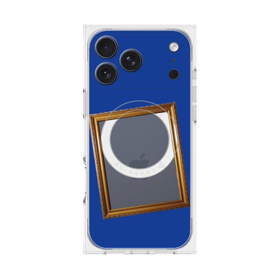 プレミアムスクエアケース with MagSafe［ Photo Frame - Blue ］