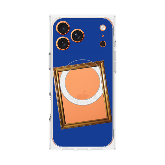 プレミアムスクエアケース with MagSafe［ Photo Frame - Blue ］