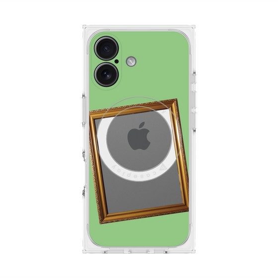 プレミアムスクエアケース with MagSafe［ Photo Frame - Light Green ］