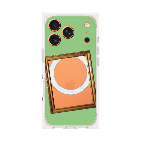 プレミアムスクエアケース with MagSafe［ Photo Frame - Light Green ］