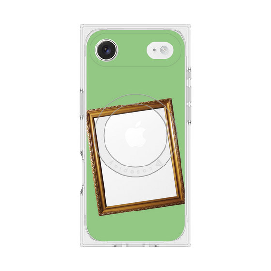 プレミアムスクエアケース with MagSafe［ Photo Frame - Light Green ］